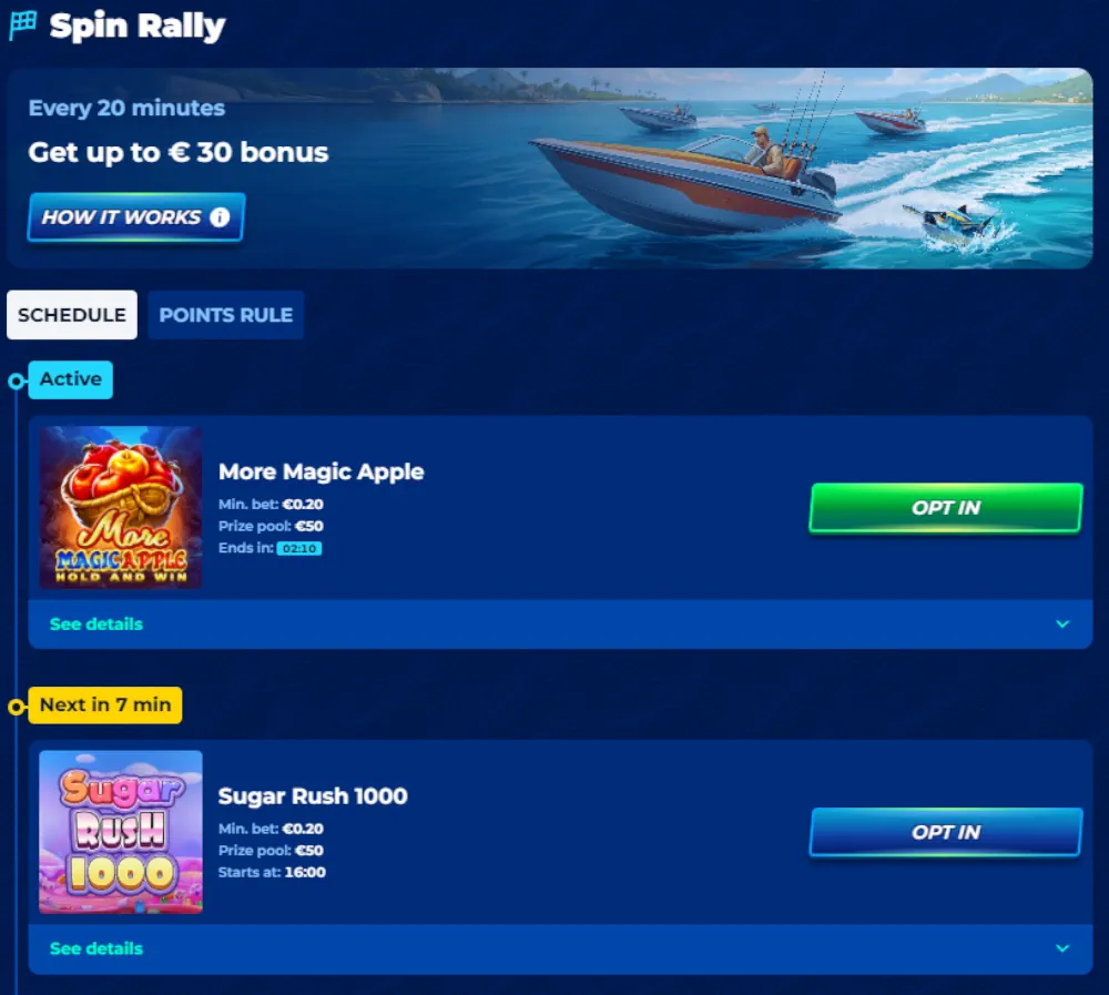 Classifica di BassBet Spin Rally e statistiche recenti delle grandi vincite.